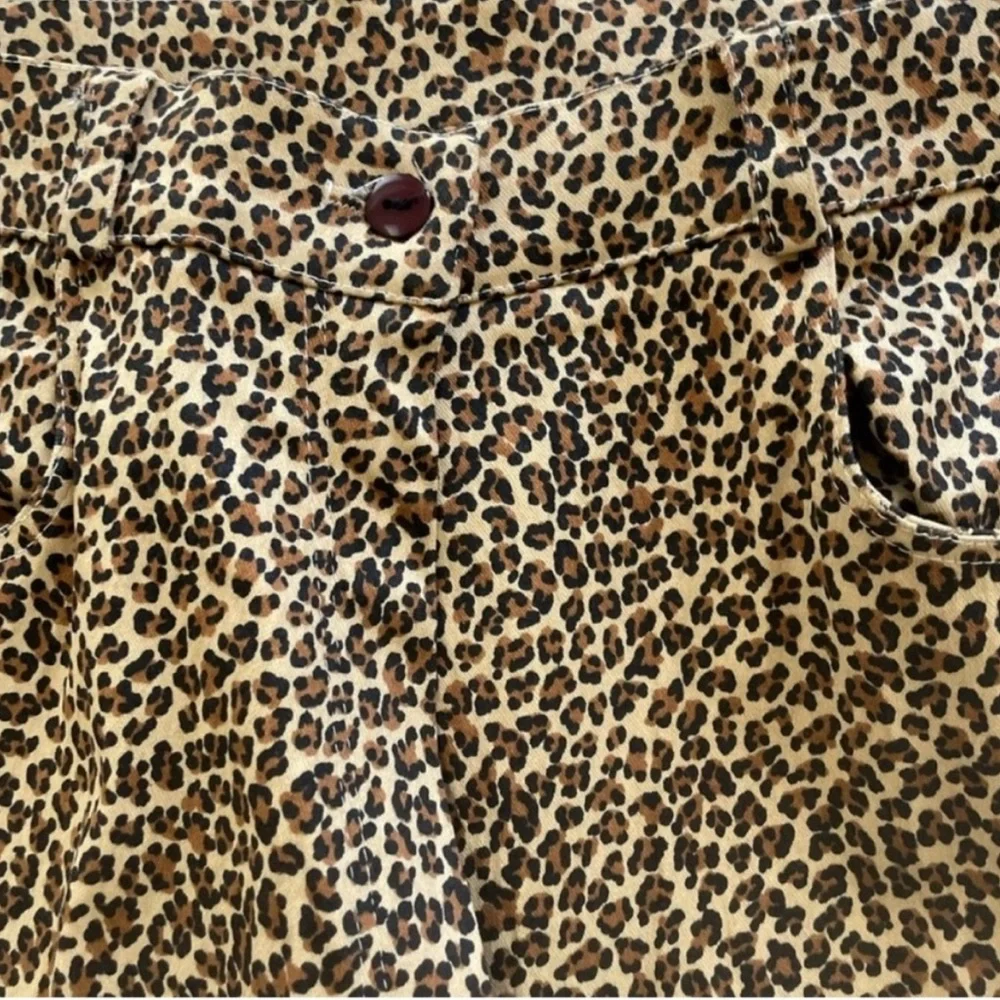 BOSSE Leopard Print Skinny Stretch Tan And Black Pants size 4